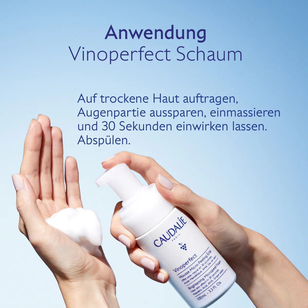 Mikro-Peeling Schaum Ausstrahlung mit Mandelsäure (AHA)