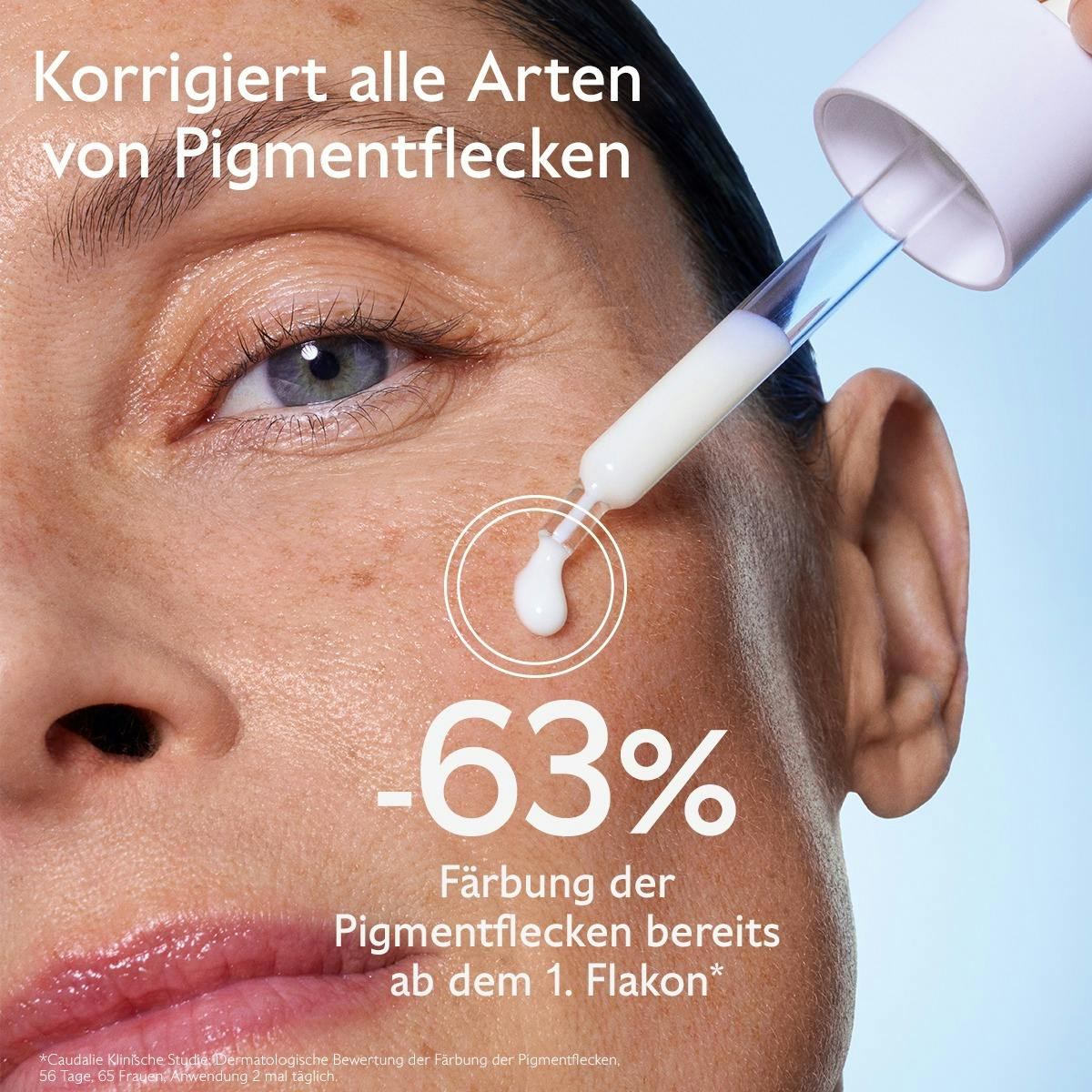 Serum für mehr Ausstrahlung und gegen Pigmentflecken mit Viniferine, Alternative zu Vitamin C