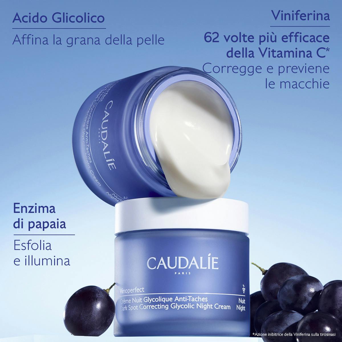 Crema Notte Anti-Macchie con Acido Glicolica + Viniferina