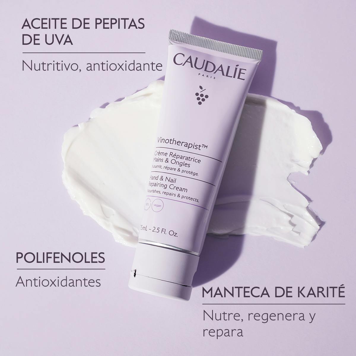 Crema Reparadora para Manos y Uñas  con Manteca de Karité