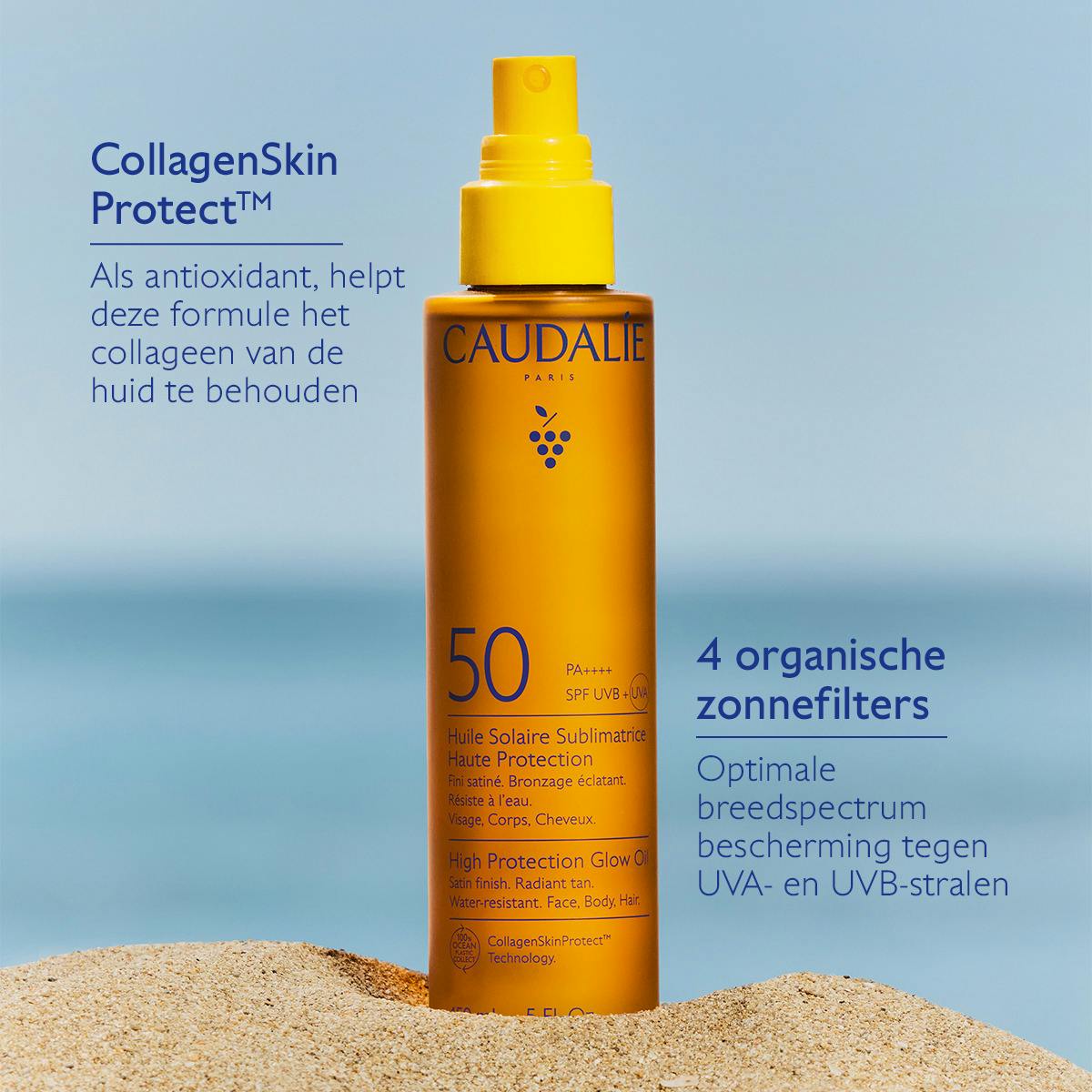 Sublimerende Zonneolie met Hoge Bescherming SPF50