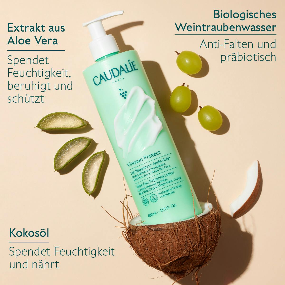 Reparierende After-Sun Pflegemilch mit Aloe Vera - 400 mL