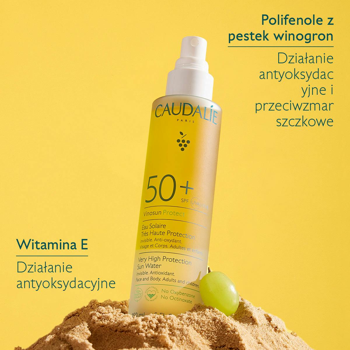 Woda słoneczna o bardzo wysokiej ochronie SPF50+