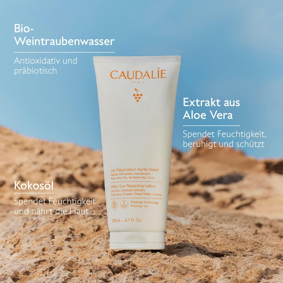 Reparierende After-Sun Pflegemilch mit Aloe Vera 200ml