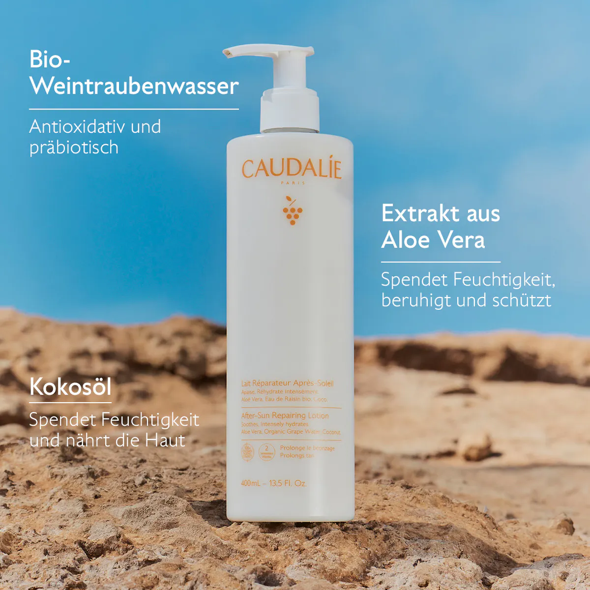Reparierende After-Sun Pflegemilch mit Aloe Vera - 400 mL