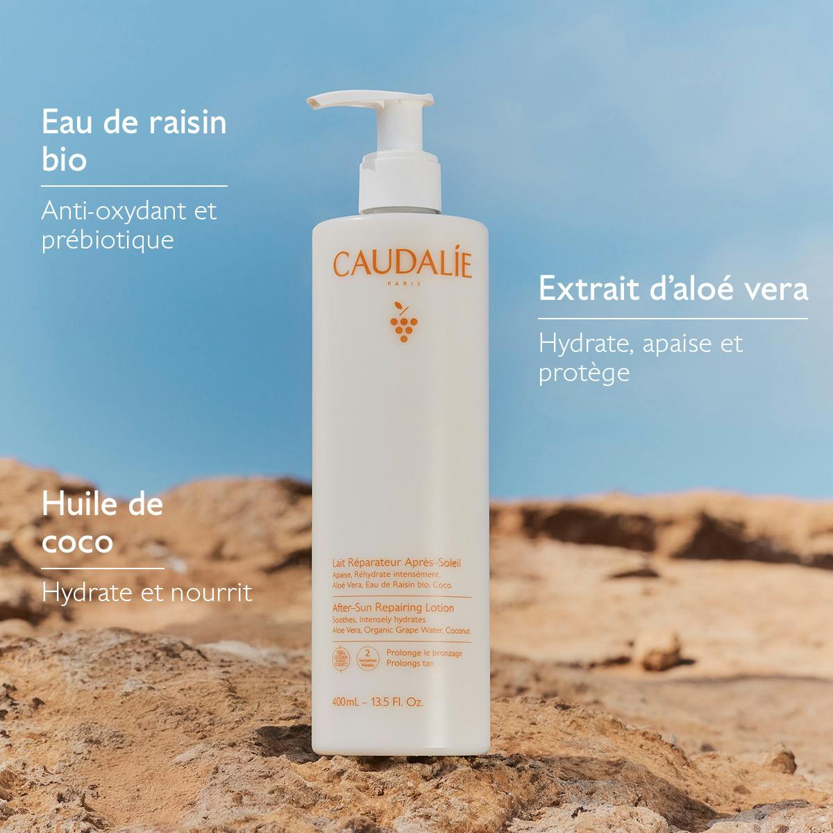 Lait Réparateur Après-Soleil à l'Aloe Vera - 400 mL