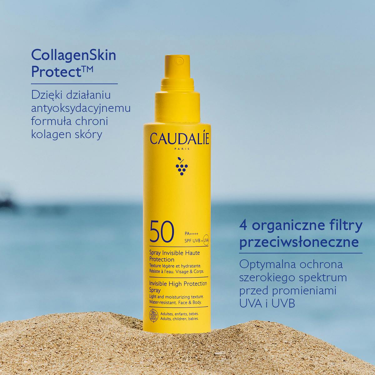 Niewidoczny spray o wysokiej ochronie SPF50