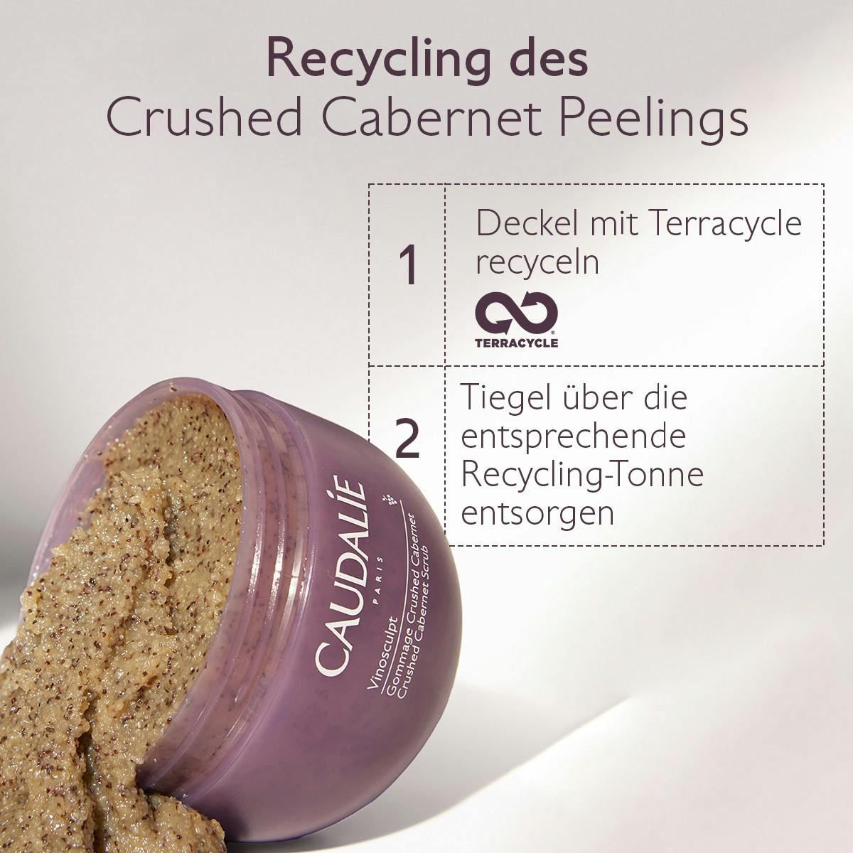 Crushed Cabernet Peeling mit Honig