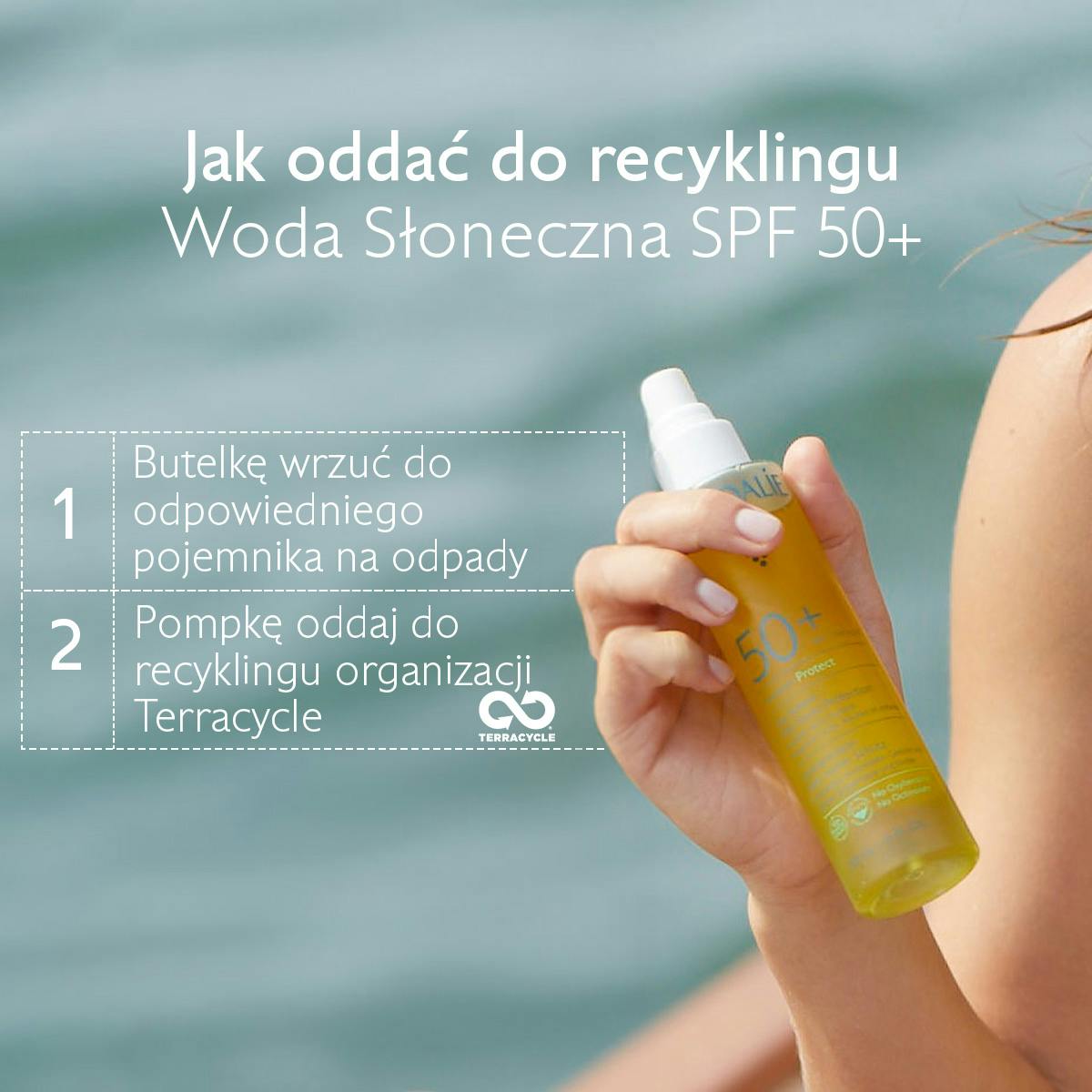 Woda słoneczna o bardzo wysokiej ochronie SPF50+