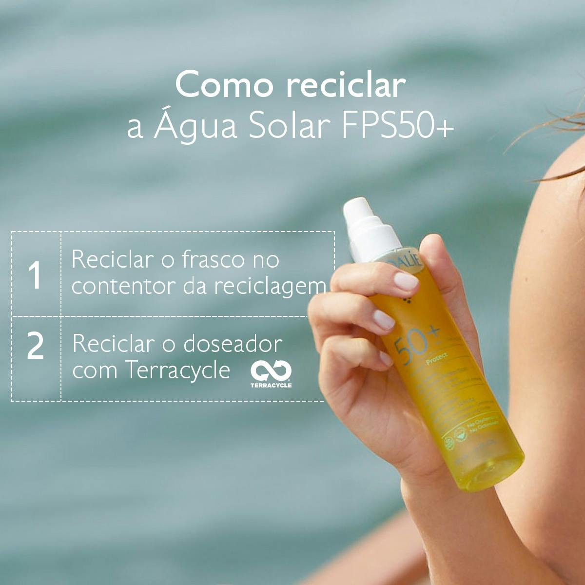 Água Solar de Proteção Muito Elevada FPS50+