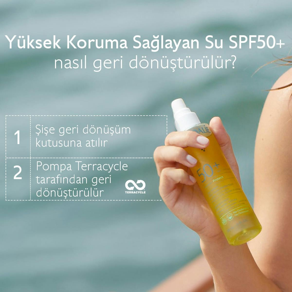 Yüksek Koruma Sağlayan Güneş Suyu SPF50+