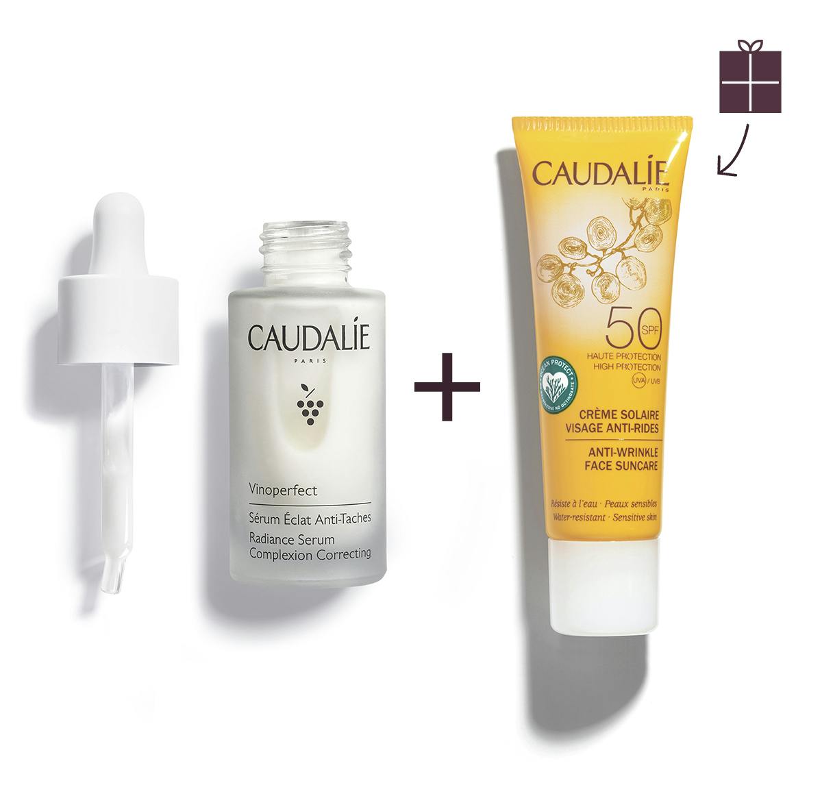 Набор - Cыворотка Vinoperfect и Солнцезащитный Крем
